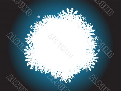 snowflake round label