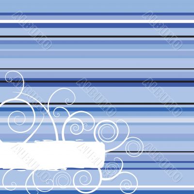 winter stripe blue