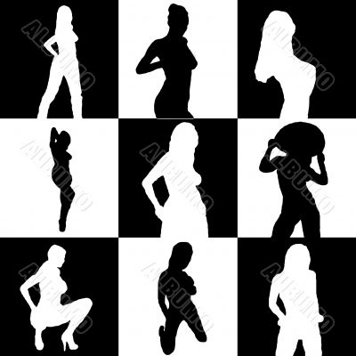 sexy ladies 9 square