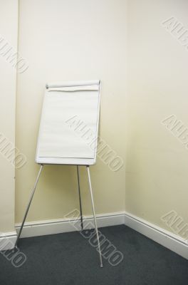 Blank flip chart