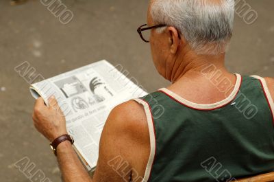 Men reading the newspaper