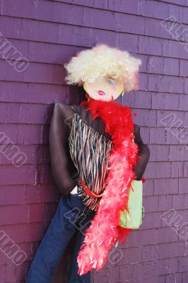 Mannequin dressed in funky clothing