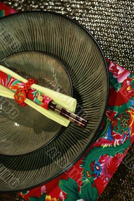 Asian table setting Asian table setting