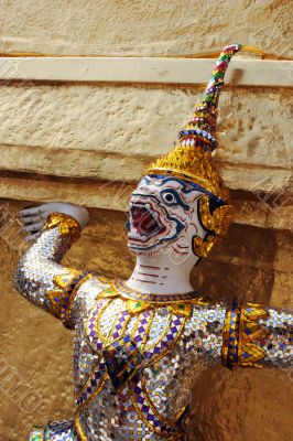 Statue at the Grand Palace, Bangkok, Thailand.