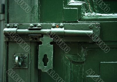 Close-up of a green lock