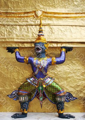 Statue at the Grand Palace, Bangkok, Thailand.