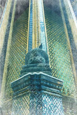 Statue at the Grand Palace, Bangkok, Thailand.