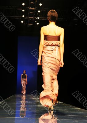 Asian model on the catwalk