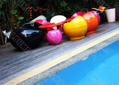 Funky pool furniture