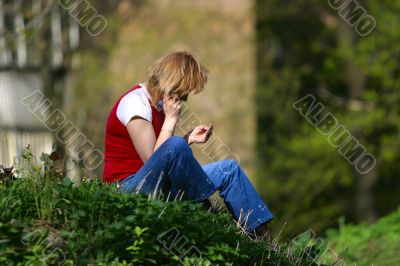 The girl with the phone