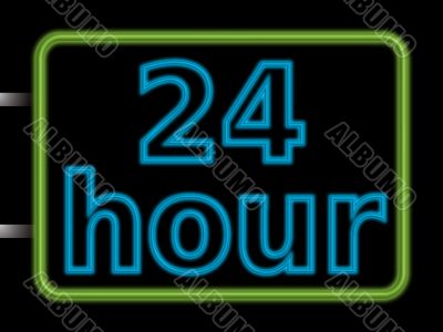 neon sign 24hr