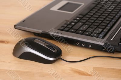 laptop and mouse
