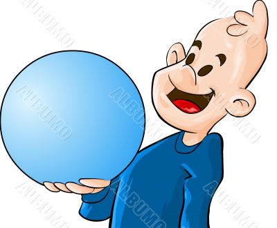 the boy with globe