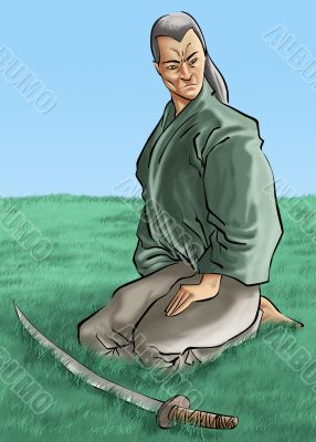 The samurai and his katana