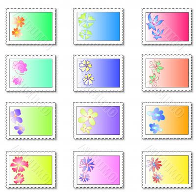 Flower stamps