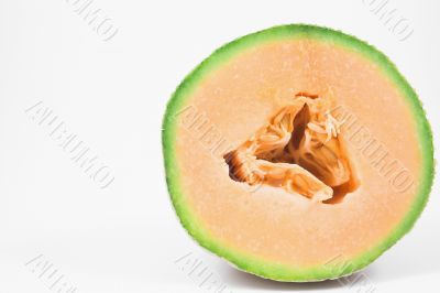 fresh, delicious sliced cantaloupe
