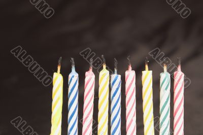 colorful birthday candles