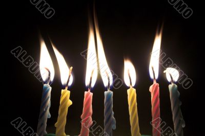colorful birthday candles