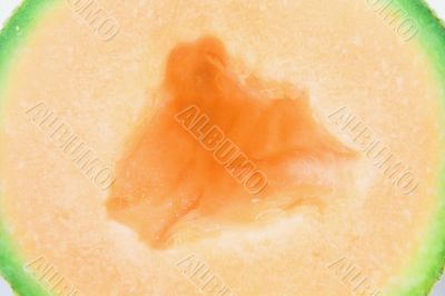 fresh, delicious sliced cantaloupe