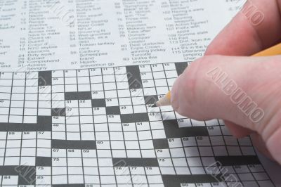 a daily crossword puzzle in a newspaper