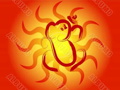 Indian Om symbol