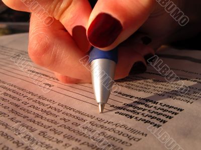 Signing a model release