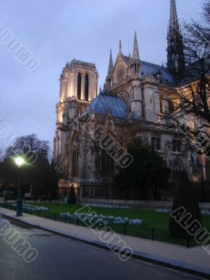 Night Notre Dame. Paris