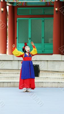 Traditional South Korean performance in Seoul.