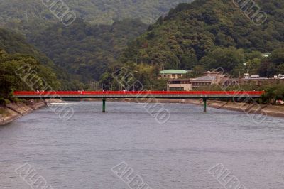 Japanese red bridge