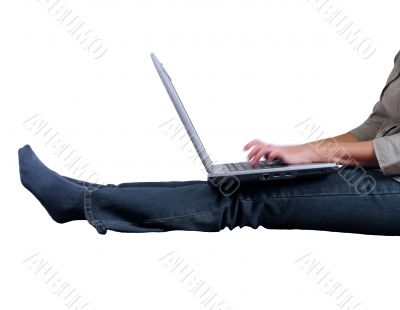 Laptop typing
