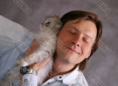 Portrait with a cat