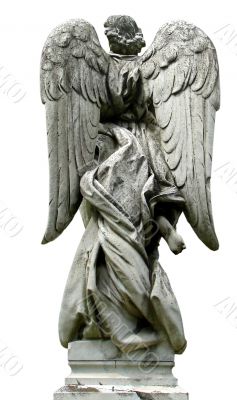 Mature marble angel figurine