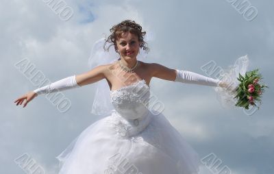 bride flying high