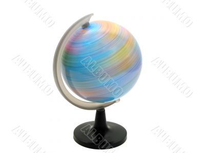 Earth globe spinning