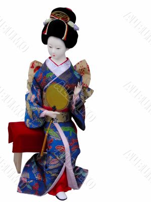 Geisha doll sitting