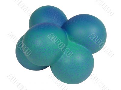 Blue molecule shape -clipping path Blue molecule shape -clipping path