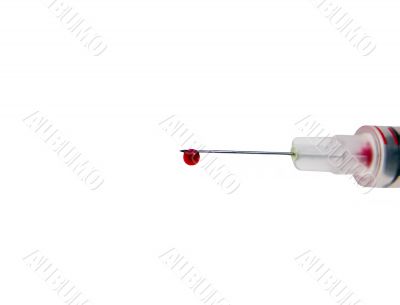 needle and blood drop