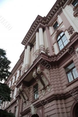 Baroque builing in brown color