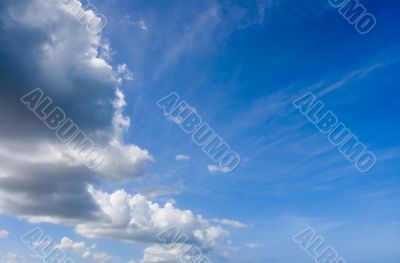 Clouds in blue sky