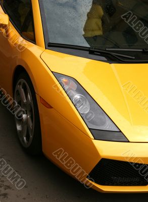 Magnificent yellow automobile
