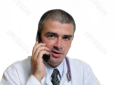 Doctor speaking to the phone