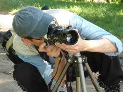 Outdoor photographer on the mission