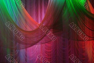 illuminated scene background curtains