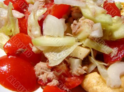 Vegetable salad. Background