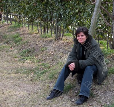 Resting in the garden