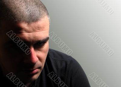Depressed man