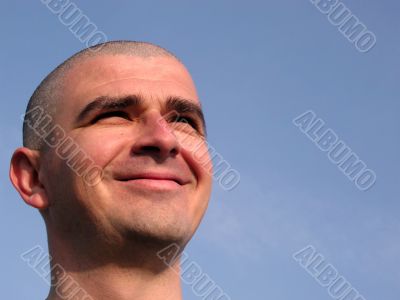 Smiling man head