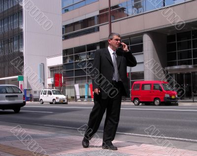 Businessman in the city
