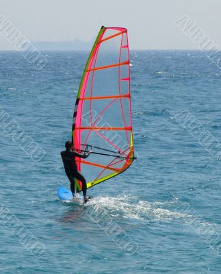 Surfing a sail Surfing a sail