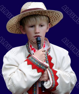 Boy folk musician
